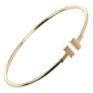  Tiffany TIFFANY&Co. T wire narrow bracele SM model arm circumference 15cm K18 PG pink gold approximately 5.65g[I132124052] used 