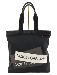  популярный товар Dolce & Gabbana [2020ss Logo любитель!]3 цвет лента Logo черный нейлон x кожа плечо .. возможно мужской большая сумка 