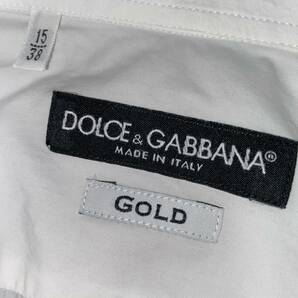 春夏メンズ ドルチェ&ガッバーナ『シーンを選ばず清潔感を主張！』GOLDラベル 無地 白 コットン ビジネス・フォーマル ボタンシャツの画像8