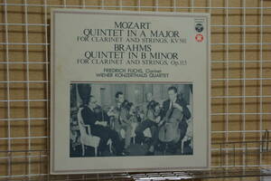 LP　モーツァルト、ブラームス：クラリネット五重奏曲/フックス（Cl）、ウィーン・コンツエルトハウスSQ