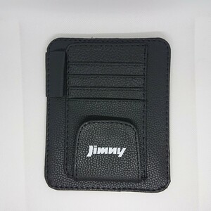 Jimny ロゴ サンバイザー 収納 ケース ポケットブラック 新品 送料無料 匿名配送/ サンバイザーカードホルダー ジムニー スズキ JB64 