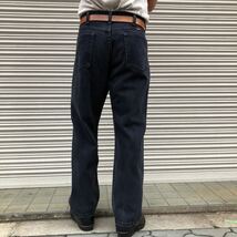 90s Rustler Wrangler ラスラー ラングラー デニムパンツ Black Denim Pants 80s ヴィンテージ ブラックデニム 後染め W36 L29 90cm _画像7