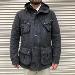 英国 Barbour バブアー INTERNATIONAL FOG PARKA インターナショナル モーターサイクル オイルドジャケット パーカー ヴィンテージ M