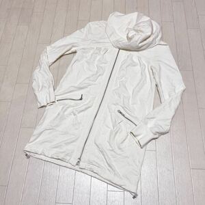  peace 282* KUMIKYOKU sweat Zip up coat semi-long coat 2 white lady's Kumikyoku 