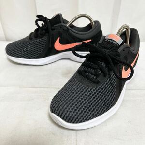  мир 291* NIKE REVOLUTION 4 Nike Revolution спортивные туфли обувь 23.5 черный женский розовый 