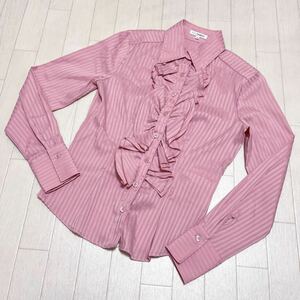  peace 293* NARA CAMICIE Nara Camicie long sleeve button shirt frill stripe 0 Pink Lady -s