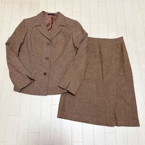  peace 307*① ROPE CLASSIC Rope setup tailored jacket tight skirt 9AT 63-90 Brown lady's 