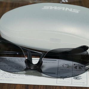 SWANS スワンズ 山本光学 サングラス Airless-Leaffit SALF-0051 GMR 偏光スモーク 未使用品 ケース付きの画像1
