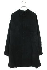 ヨウジヤマモトプールオム YOHJI YAMAMOTO POUR HOMME 20AW HR-B10-101 サイズ:3 ムラ染め皺ギャバビッグ長袖シャツ 中古 BS99