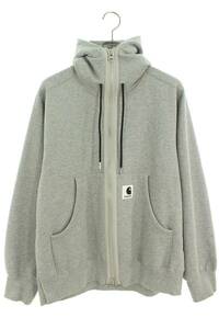 サカイ Sacai カーハート 23AW Carhartt WIP Hoodie 23-0556S サイズ:2 ジップアップパーカー 中古 BS99