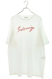 バレンシアガ BALENCIAGA 19AW 583218 TFV63 サイズ:XS フロントロゴTシャツ 中古 OM10