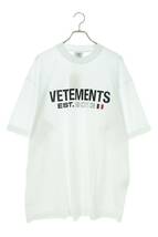 ヴェトモン VETEMENTS 23AW UE54TR100W WHITE サイズ:XS ロゴプリントTシャツ 新古品 FK04_画像1