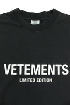 ヴェトモン VETEMENTS 23AW UE54TR170B サイズ:M ロゴプリントTシャツ 新古品 FK04_画像5