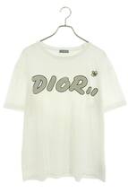 ディオール DIOR 19SS 923J611X1241 サイズ:L フロッキーロゴBEE刺繍Tシャツ 中古 BS99_画像1