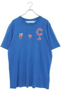 オフホワイト OFF-WHITE ニューエラ OMAA027G21JER007 Chicago Cubs T-Shirt サイズ:XL MLBシカゴカブスTシャツ 中古 SB01