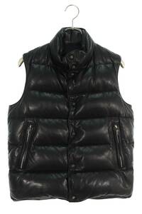 クロムハーツ Chrome Hearts STIFF VEST/スティッフ サイズ:XS クロスボールボタンレザーダウンベスト 中古 SS07