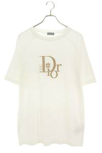 ディオール DIOR ERL 313J647A0817 サイズ:XS スラブコットンジャージーロゴ刺繍Tシャツ 中古 SB01