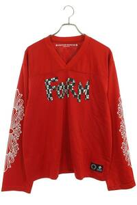 クロムハーツ Chrome Hearts PPO MESH WARM UP JERSEY サイズ:M MATTY BOY FORMプリントメッシュ長袖カットソー 中古 SJ02