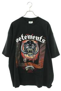 ヴェトモン VETEMENTS 24SS UE64TR390B BLACK サイズ:S ボンデッドロゴTシャツ 新古品 NO05