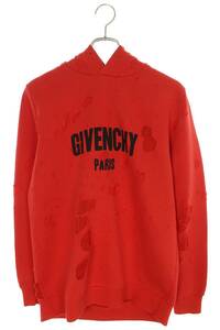 ジバンシィ GIVENCHY 17AW 17F 7335 653 サイズ:XS デストロイ加工プルオーバーパーカー 中古 OM10