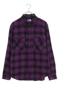 ノースフェイス THE NORTH FACE ナナミカ パープルレーベル Twill Check Shirt NT3958N サイズ:M ツイルチェック長袖シャツ 中古 BS99