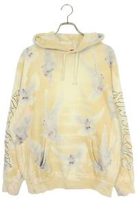 シュプリーム SUPREME 22SS Doves Hooded Sweatshirt サイズ:M 総柄プリントプルオーバーパーカー 中古 BS55