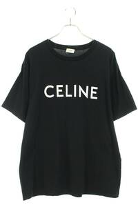 セリーヌバイエディスリマン CELINE by Hedi Slimane 2X681671Q サイズ:L ルーズフィットロゴプリントTシャツ 中古 SB01