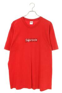 シュプリーム SUPREME スワロフスキー 19SS Swarovski Box Logo Tee サイズ:L スワロフスキーボックスロゴTシャツ 中古 OM10