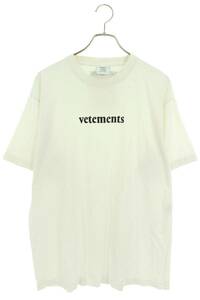 ヴェトモン VETEMENTS SS20TR304 サイズ:M バーコードパッチロゴプリントTシャツ 中古 OM10
