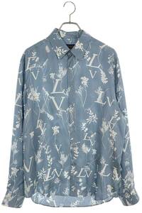  Louis Vuitton LOUISVUITTON 22SS RM222Q MD2 HNS40W size :L LV leaf silk long sleeve shirt used SB01