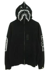 アベイシングエイプ A BATHING APE 001ZPE801009X サイズ:L ミリタリーシャークフルジップパーカー 中古 BS99