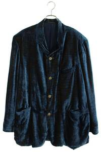 ヨウジヤマモトプールオム YOHJI YAMAMOTO POUR HOMME サイズ:S ベロアロングジャケット 中古 BS99