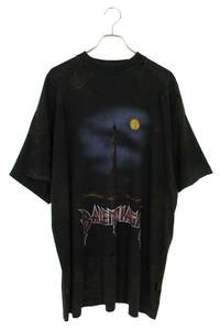 バレンシアガ BALENCIAGA 23SS 739028 TOVE4 サイズ:3 PARIS MOONユーズド加工オーバーサイズTシャツ 中古 SB01