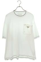 プラダ PRADA 22SS UJN790 サイズ:L トライアングルプレートナイロンポケットオーバーサイズTシャツ 中古 SS13_画像1