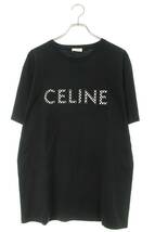 セリーヌバイエディスリマン CELINE by Hedi Slimane 2X800501F サイズ:M チェッカースタッズロゴプリントTシャツ 中古 SS13_画像1