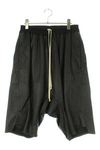 リックオウエンス Rick Owens 21AW RU02A5383-LP BASKET SWINGERS サイズ:46 バスケットスウィンガーレザーショートパンツ 中古 OM10