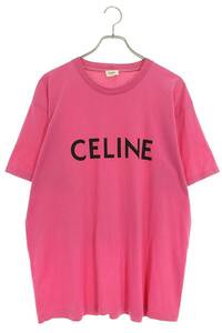 セリーヌバイエディスリマン CELINE by Hedi Slimane 21SS 2X681501F サイズ:L ルーズフィットロゴプリントTシャツ 中古 OM10