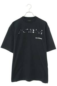 バレンシアガ BALENCIAGA 641675 TOVO5 サイズ:XS ハンドペイントロゴオーバーサイズTシャツ 中古 OM10