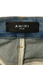 アミリ AMIRI サイズ:29インチ 蛇腹クラッシュ加工スキニーデニムパンツ 中古 BS99_画像3