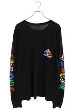 クロムハーツ Chrome Hearts MLTCOL CEM CRS LS サイズ:XL マルチセメタリークロスプリント長袖カットソー 中古 OM10_画像1