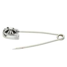 クロムハーツ Chrome Hearts SAFETY PIN SM/スモールセーフティピン シルバーネックレストップ 中古 SS07_画像4