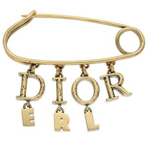  Dior DIORi-a-ru L дизайн логотипа античный брошь б/у SS13