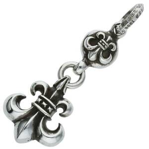 クロムハーツ Chrome Hearts 1BALL BS FLEUR/1ボールBSフレアチャーム シルバーネックレストップ 中古 SS13