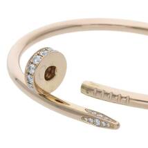 カルティエ Cartier 新型 JUSTE UN CLOU BRACELET DIA K18PGジュストアンクルハーフダイヤブレスレット 中古 SS13_画像4