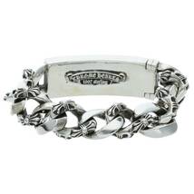 クロムハーツ Chrome Hearts ID FLORAL CRS/フローラルIDファンシー シルバーブレスレット 中古 SS07_画像2