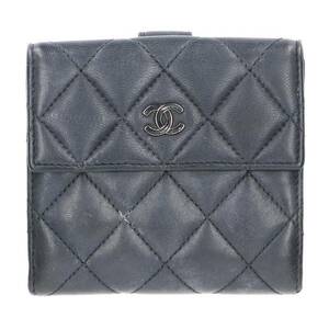  Chanel CHANEL matelasse здесь Mark вышивка стеганое полотно кошелек б/у BS99