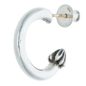 クロムハーツ Chrome Hearts HOOP PLAIN/プレーンフープ シルバーピアス 中古 OS06