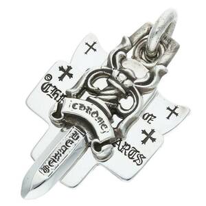 クロムハーツ Chrome Hearts 3TRINKETS/スリートリンケッツペンダント シルバーネックレストップ 中古 SS07