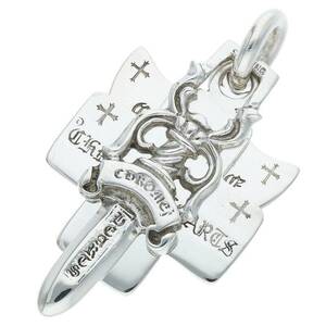 クロムハーツ Chrome Hearts 3TRINKETS/スリートリンケッツペンダント シルバーネックレストップ 中古 GZ11