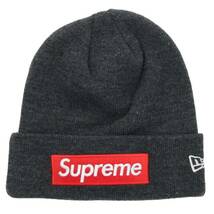 シュプリーム SUPREME ニューエラ 21AW New Era Box Logo Beanie ボックスロゴビーニー帽子 中古 OM10_画像1